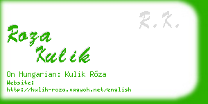 roza kulik business card