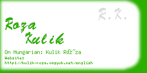 roza kulik business card